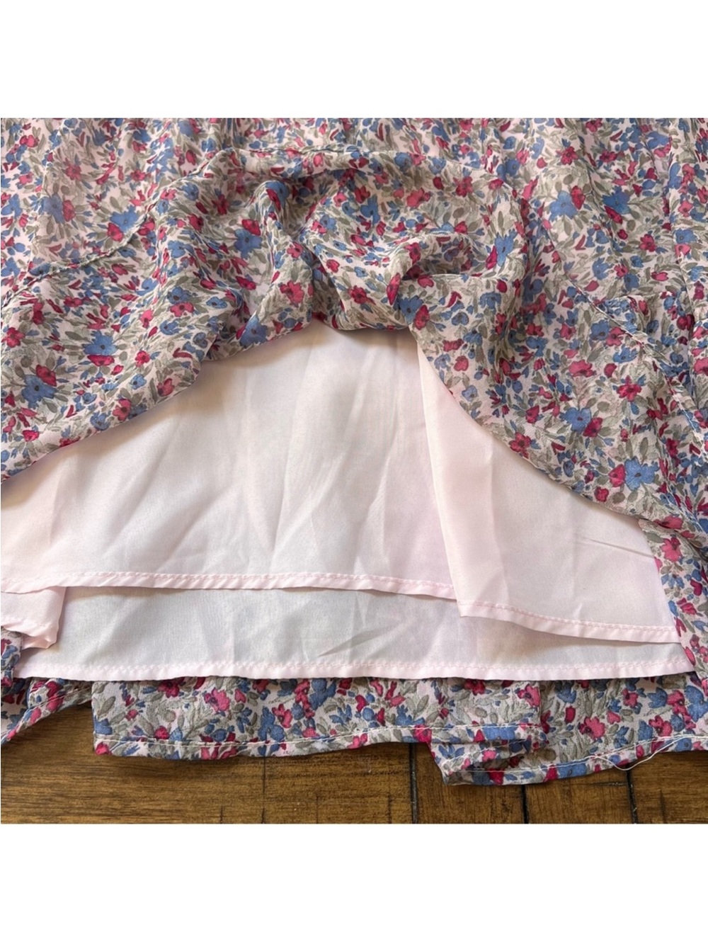 BB Dakota by Steve Madden Canyon Moon Blue and Pink Floral Dress XXL - Picture 8 of 13